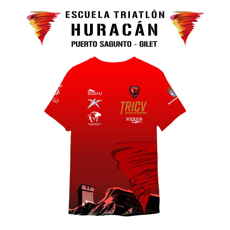 Camiseta Manga Corta Escuela Triatlón Huracán