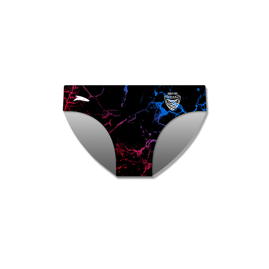 Bañador Slip Negro Club Natación Galdakano