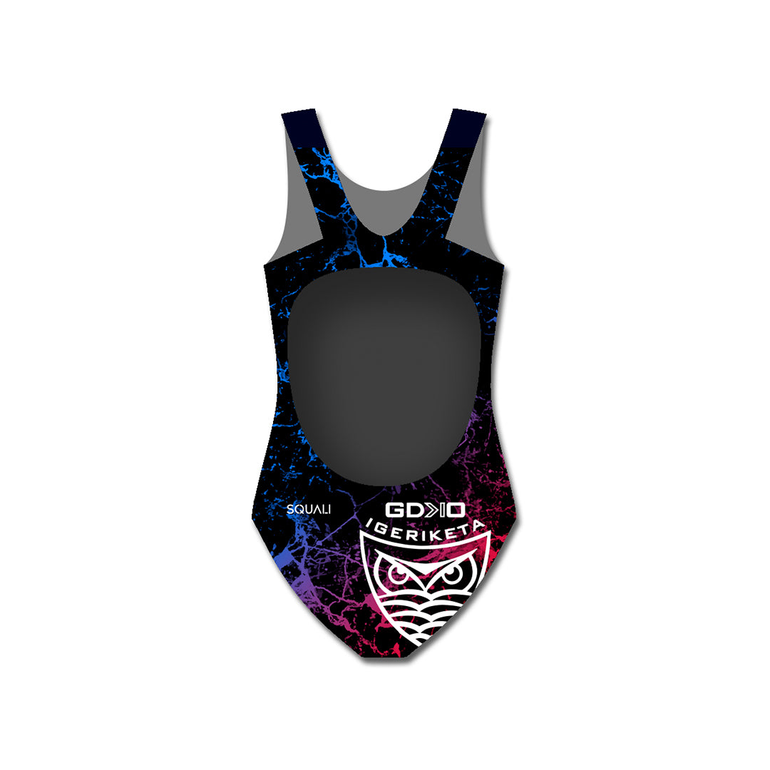 Bañador Tira Ancha Club Negro Natación Galdakano - Imagen 2