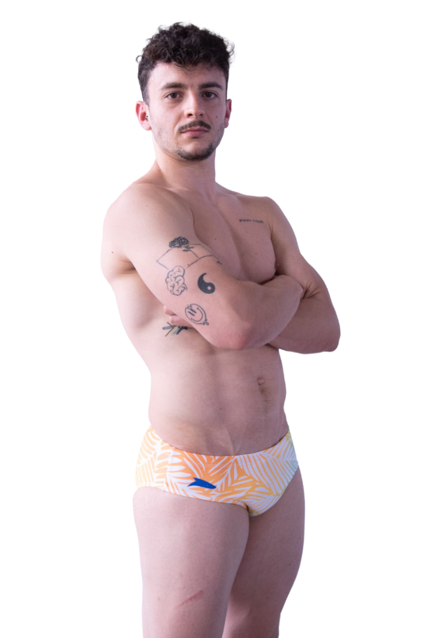 Bañador Slip Hojas Papaya