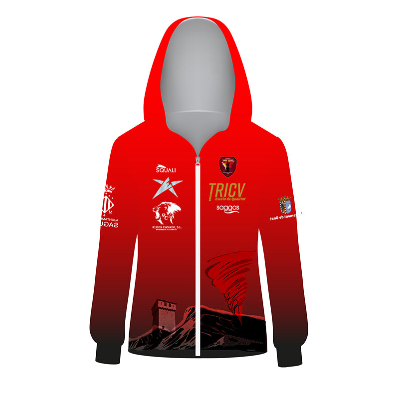 Sudadera con Cremallera Unisex Club Triatlón Huracán