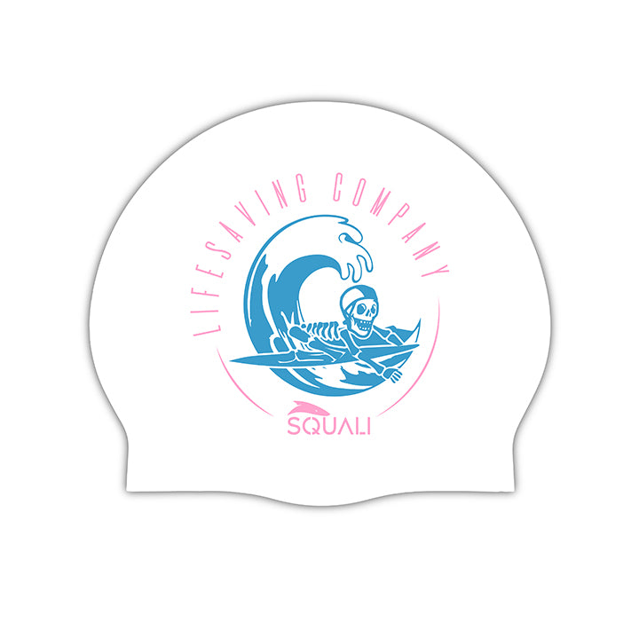 Gorro Natación Silicona Squali Lifesaving Blanco
