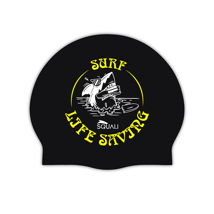 Gorro Natación Silicona Squali Lifesaving Negro