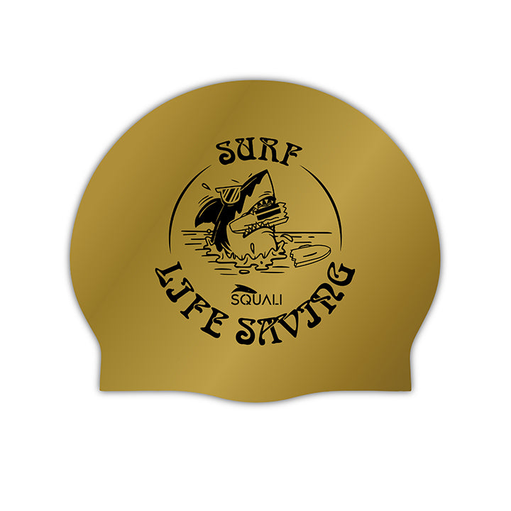 Gorro Natación Silicona Squali Lifesaving Dorado