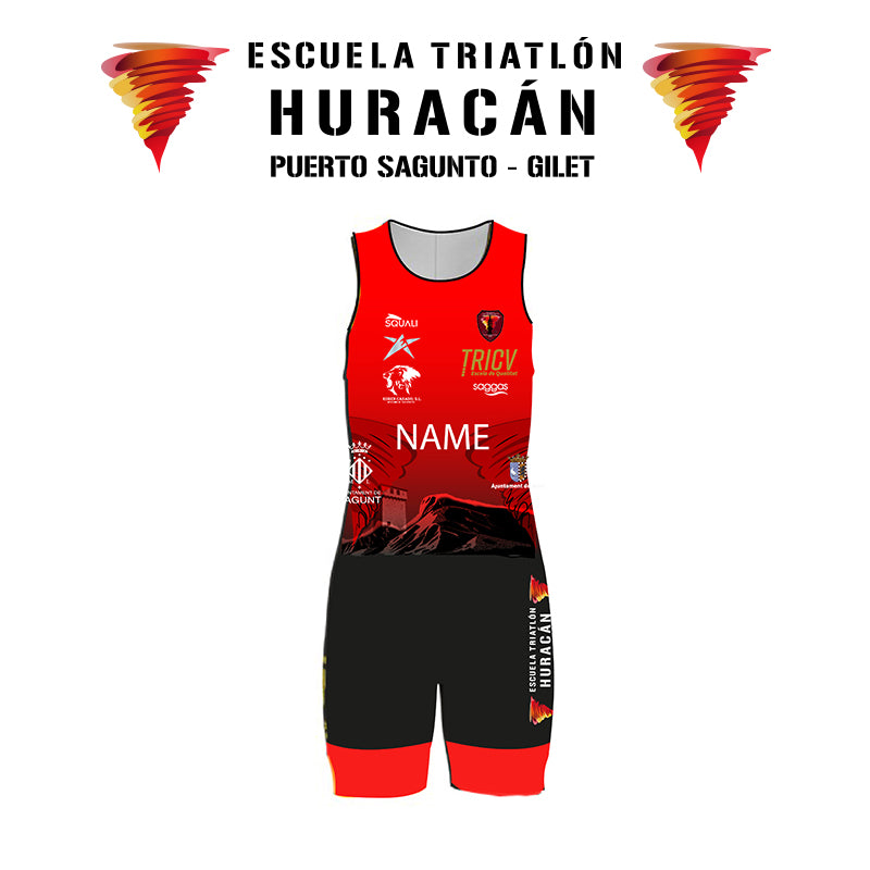 Tritraje Kids Unisex Básico Escuela Triatlón Huracán