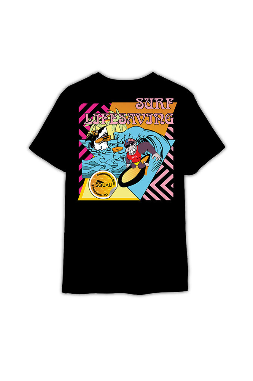 Camiseta Manga Corta Hombre Negra Lifesaving Club