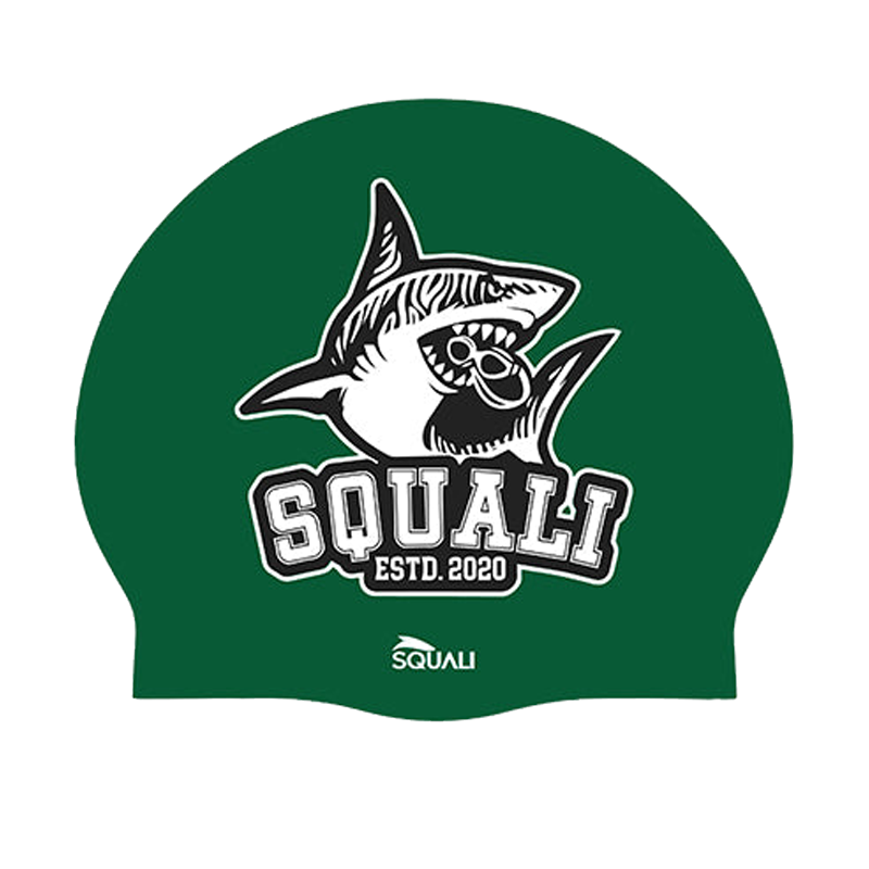 Gorro Natación Silicona Squali Verde