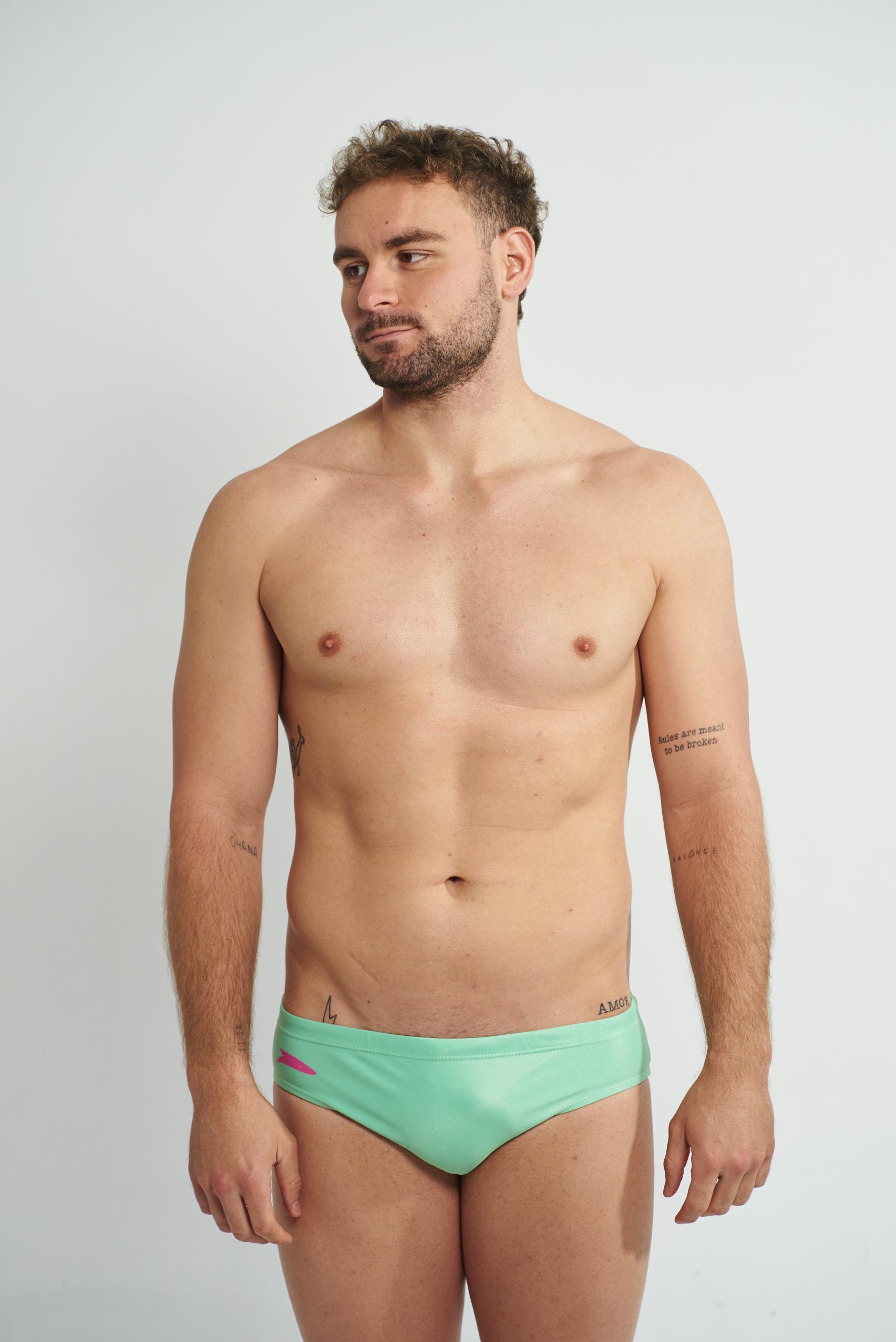 Bañador Slip Celeste