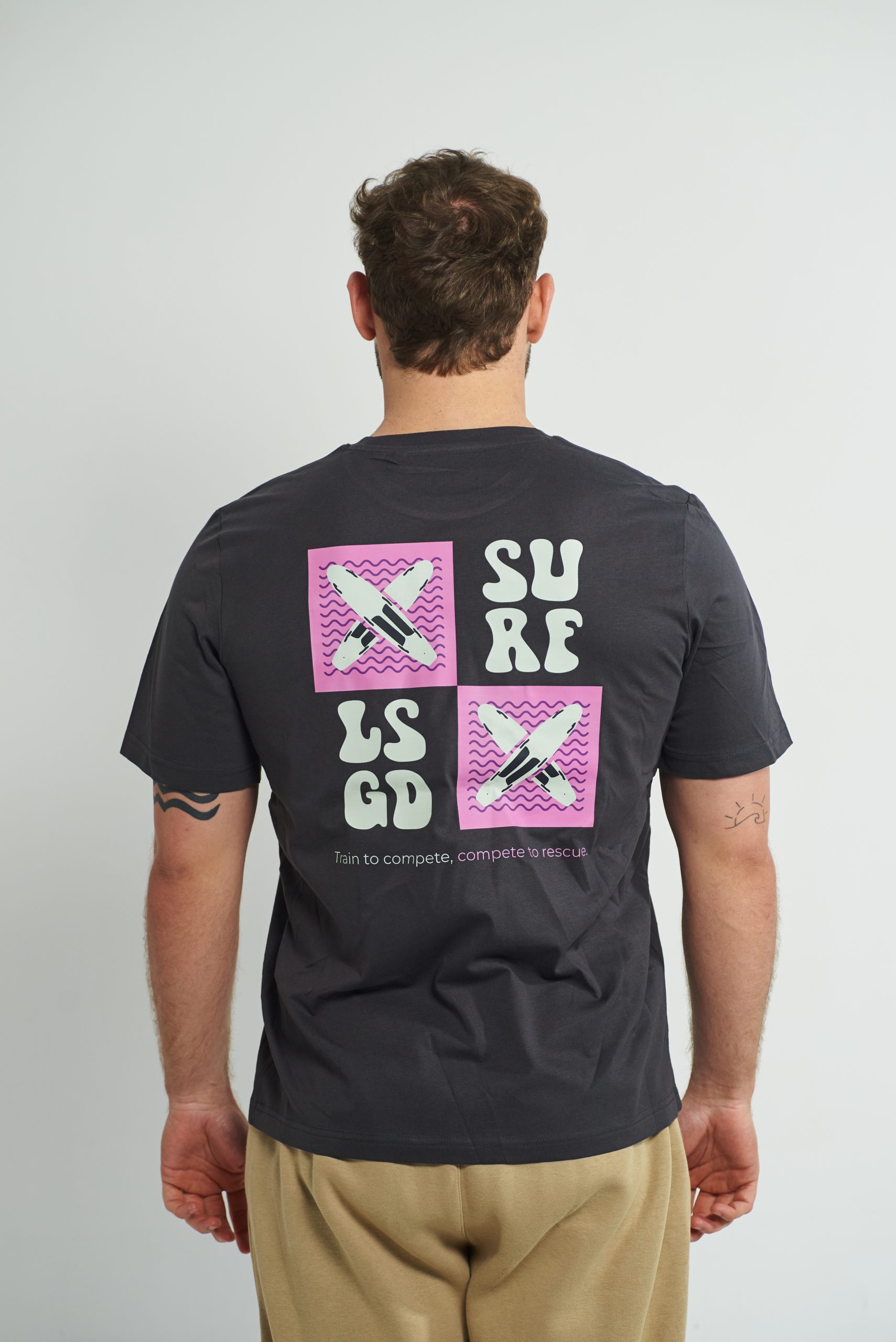 Camiseta Manga Corta Hombre Negra Lifesaving