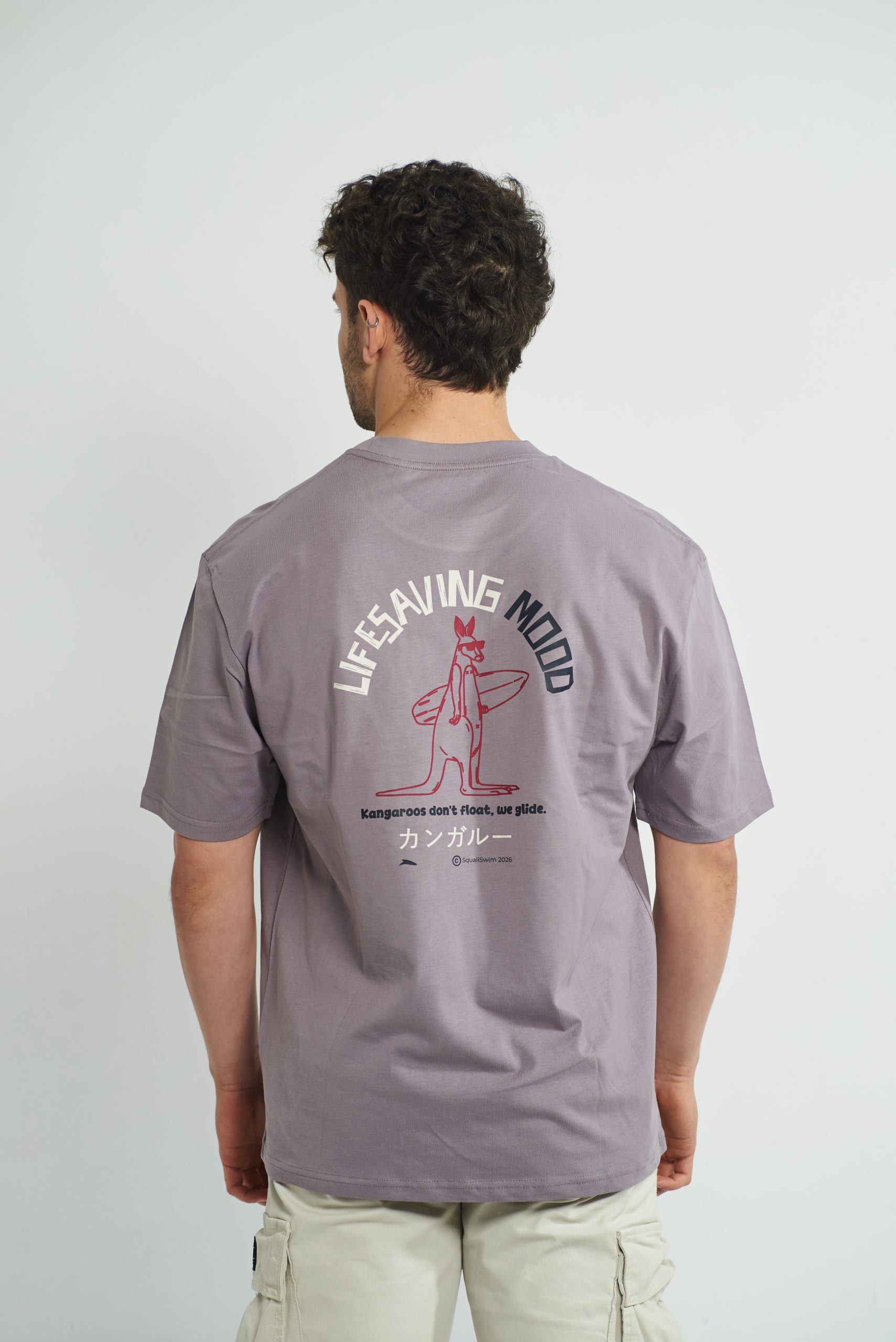 Camiseta Manga Corta Hombre Lila Lifesaving