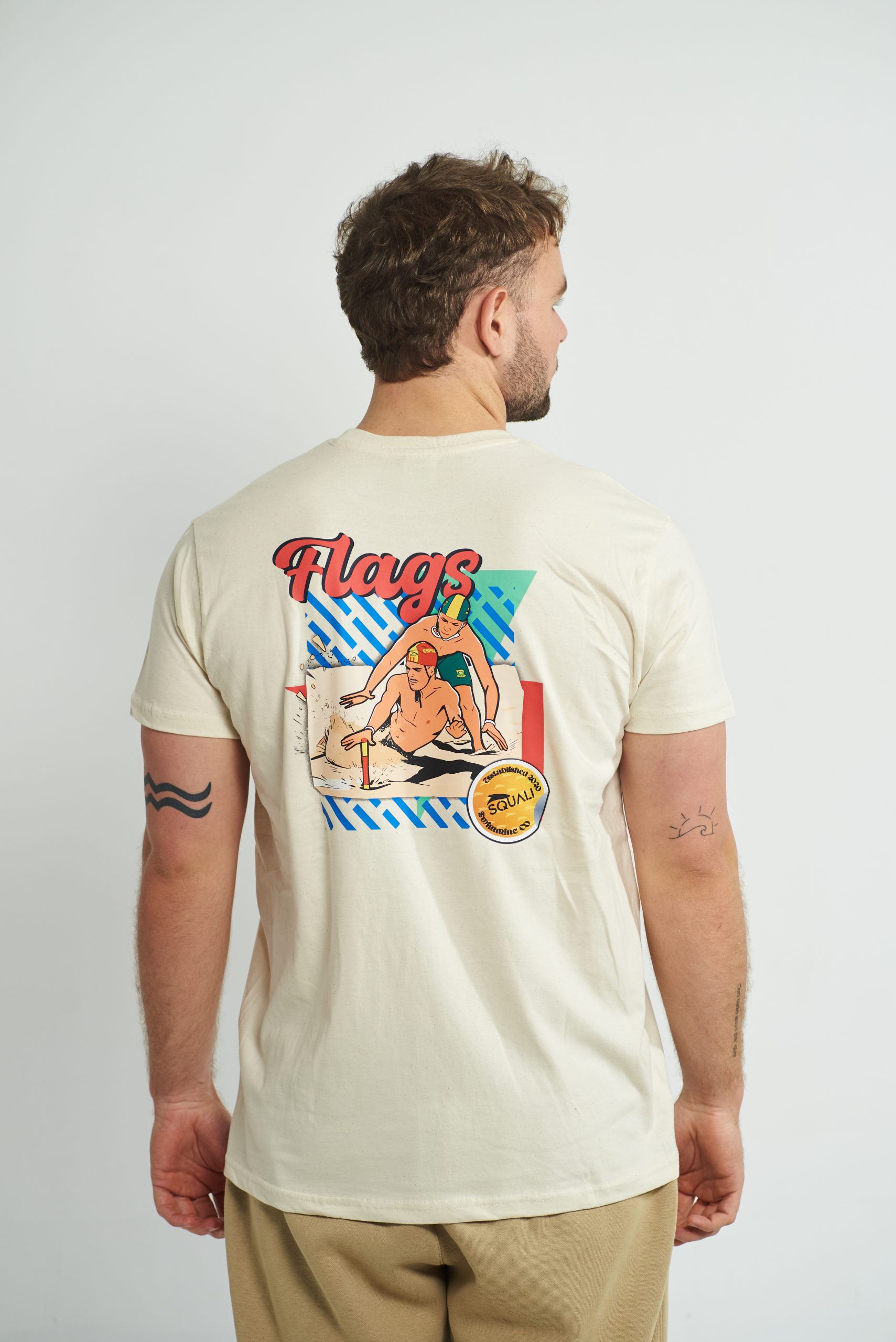 Camiseta Manga Corta Hombre Blanca Lifesaving