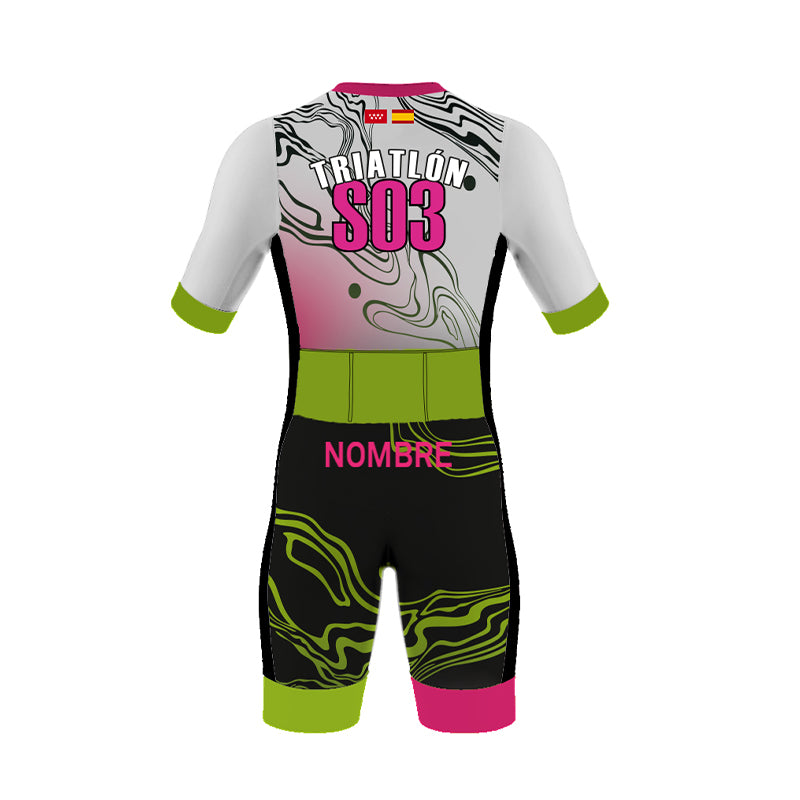 Tritraje Manga Corta Hombre Club Triatlón SO3 Valdemorillo